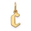 14K Yellow Gold Lowercase Letter H Initial Charm Pendant