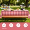 Spring rain 4 Pack Red and White Checkered Tablecloth 54x108