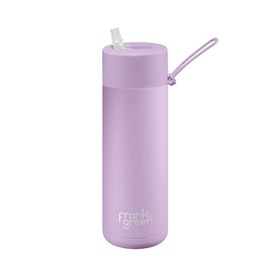 frank green Ceramic Reusable Bottle with Straw Lid, 20oz/595ml Capacity (Lilac Haze)
