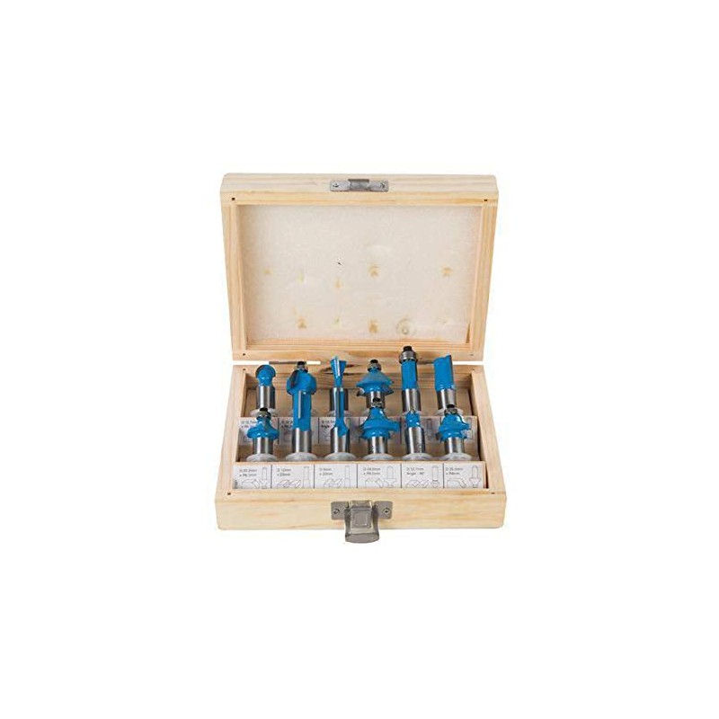 Silverline 251591 12 mm TCT Router Bit Set 12pce 12