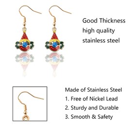 FUSTMW Multicolor Zinc Alloy Dangle Earrings, No Gemstone, Fish Hook Back, Perfect for Bachelorette Party, Holiday, Female