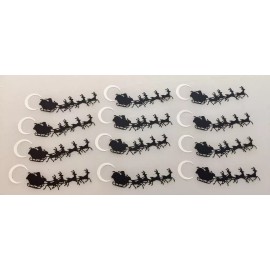 Sizzix Tim Holtz Christmas Die Cuts * Dash Away All * 12 Sets * Santa Sleigh Reindeer