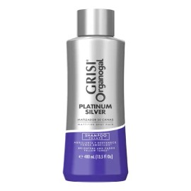 2 Shampoo Grisi Organogal Silver Canas Platinadas 400ml                                                                                               