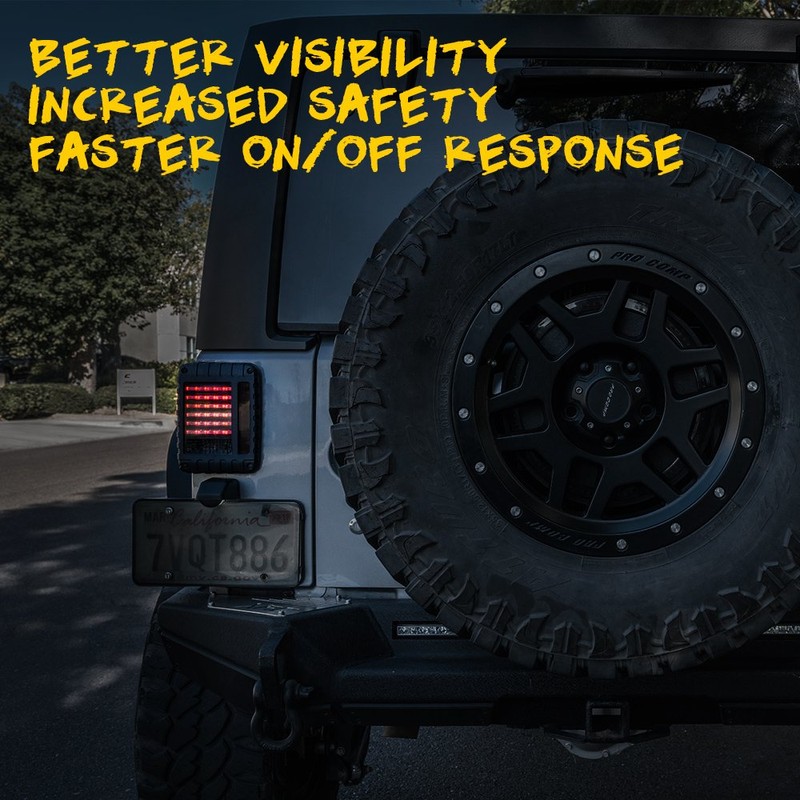 Xprite LED Tail Lights with Rear Brake Turn Signal &