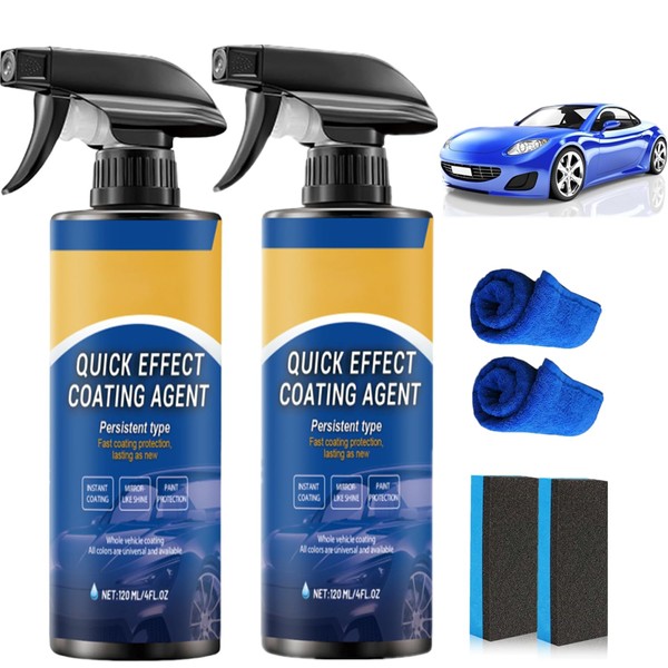2Pcs Car Coating Spray,Advanced Car Quick-Acting Coating Agent Spray,Car Scratch