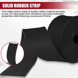 Neoprene Rubber Strips, Rubber Mat, Solid Rubber Plate for Flooring, Seals, Vibration Protection, Non-Slip, DIY Sealing and Shock Absorption (Black, 1.5 mm x 80 mm x 3 m)