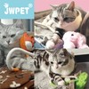 JWPET 3Pcs Catnip Plush Cat Rope Toys Set – Interactive