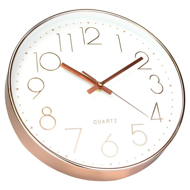 AZBEE Wall Clock, Quartz Clock, Analog, Continuous Second Hand, Quiet,
