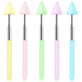 5Pcs Teacher Pointer Stick, Telescopic Adjustment School Supplies Pointer Stick for Classroom Triangle Pointers for Classroom, Suitable for School Teacher Supplies Retractable Stick(Macaron Colors)
