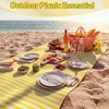Moukeren 6 Pack Yellow and White Striped Tablecloths 54 x