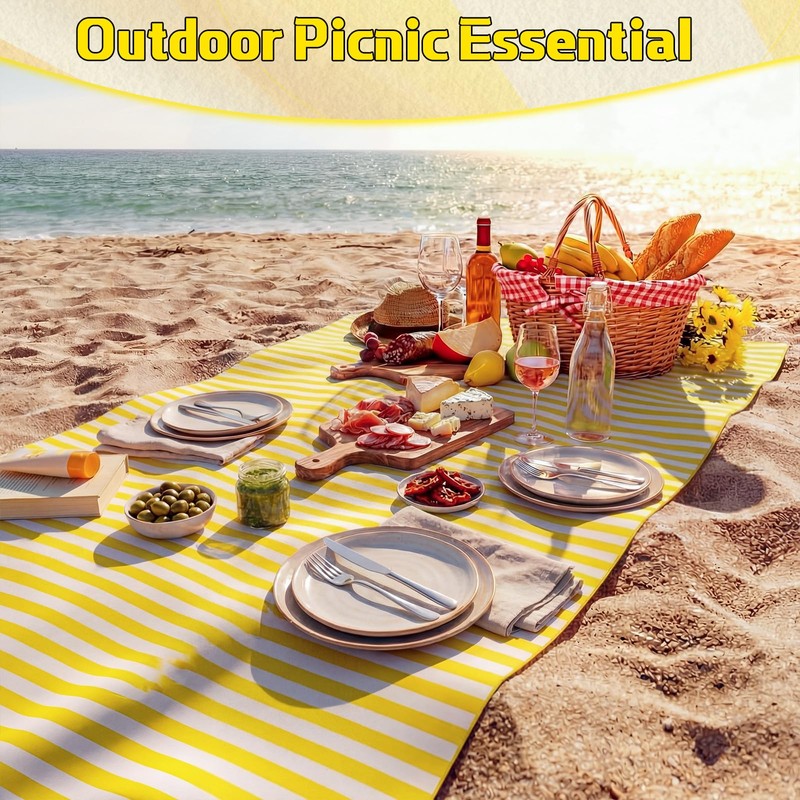 Moukeren 6 Pack Yellow and White Striped Tablecloths 54 x