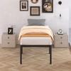 Likelalaso 24 Inch High Twin Bed Frames with Rounded Corner,