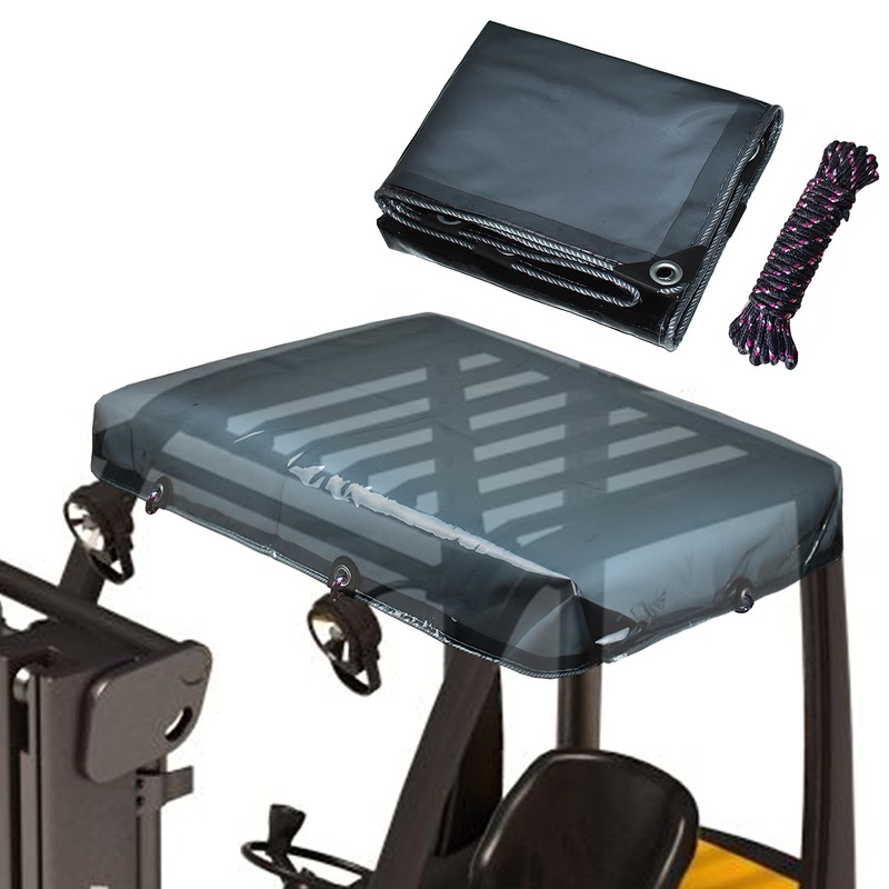 Universal Tinted Clear Forklift Cover - UV Protection Rain Cover