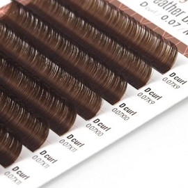 BL Lash Easy Fanning Feather Brown Lash Extension Eyelashes B Curl 0.07T / BL래쉬 이지패닝 페더 브라운 래쉬 연장 속눈썹 B컬 0.07T