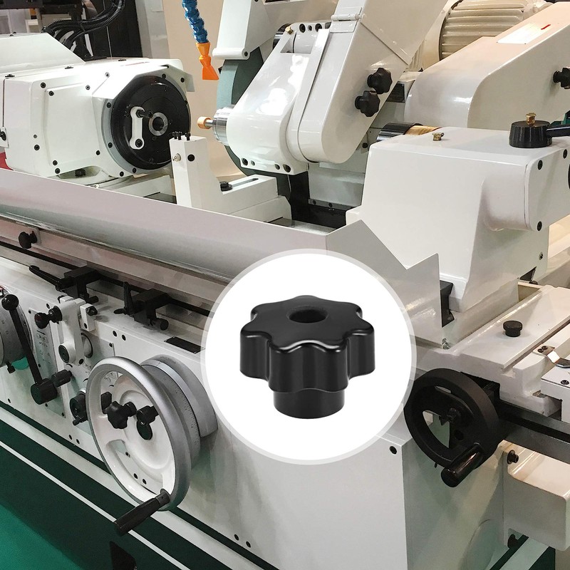 sourcing map 2Pcs Star Knob Grip Handle M8 Dia Brass