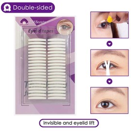 200Pcs Double Eyelid Tapes Stickers - Both Side Sticky Instant Eye Lid Lift Strips - Perfect for Hooded Droopy Uneven or Mono-eyelids