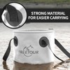 Baiao Folding Water Bucket, 20L Portable Collapsible Bucket Camping Storage
