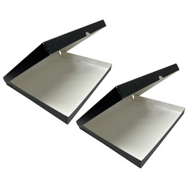 Lineco, Archival Folio Storage Box. Acid-Free, Metal Edge Boxboard, Clamshell Lid. 16 x 20 x 1.75 Inches. Preserves and Organize, Stores Photos, Documents, Craft, Prints, DIY. Black, Pack of 2