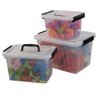 Wekioger Plastic Storage Bins for Multiuses/Clear Latching Box (12Qt, 6Qt,