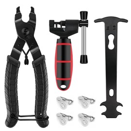 Rose Kuli Bicycle Tool - Chain Riveter Bicycle, Chain Lock Chain Pliers with 4 Pairs of Bicycle Chain Rivets, Bicycle Chain Repair Set for 6-12 Speed Bicycle Chain Tool Set