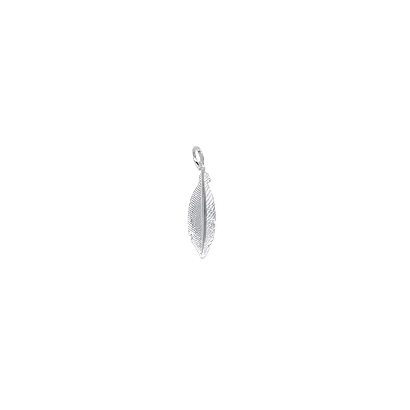 Kualitas Genuine 925 Sterling Silver Feather Pendant NO CHAIN