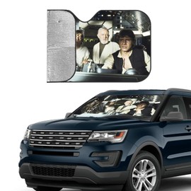 Funny Windshield Sun Shade for Car Sunshade for Car Windshield Covers Blocks UV Rays Automotive Interior Sun Protection 51 x 27.5 in