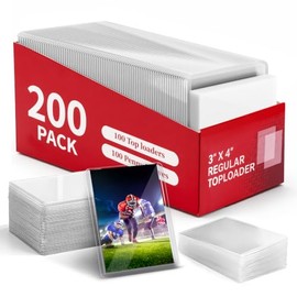 200PCS Clear Card sleeves, Top Loader, 2.5 x 3.5 pulgada Fundas para Cartas, para Tarjetas de Fútbol, Béisbol, Juegos y Coleccionable (100pcs Dura Top