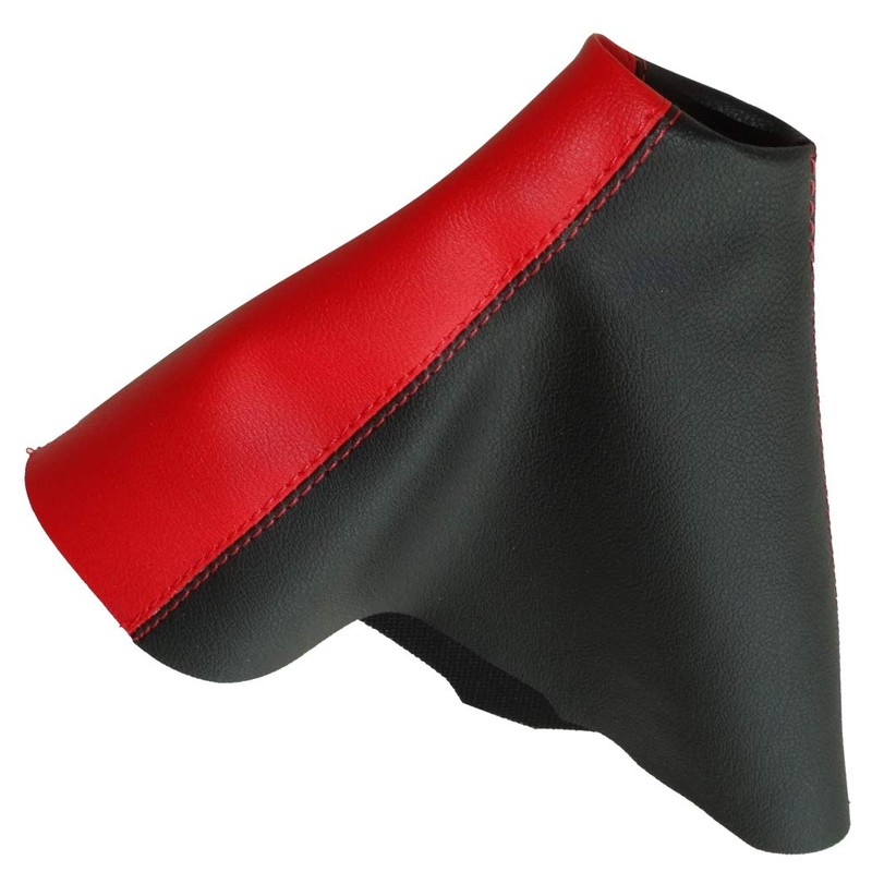 AERZETIX Gear Stick Gaiter Artificial Leather Black and Red