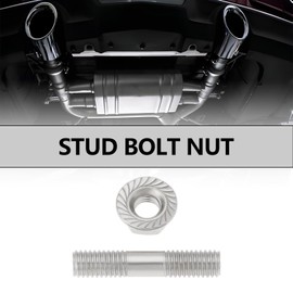 VGOL 8 Sets M8x1.25 Double Headed Bolt Nut Set 42mm Exhaust Manifold Stud Nut Stainless Steel Bolt Nut Kit for Automobile Exhaust System Intake Manifold