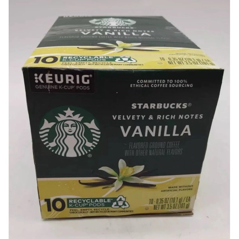 Starbucks Flavored Coffee K-Cup Pods, Vanilla 10 Count (Pack of
