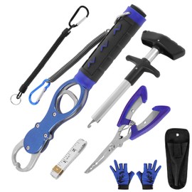 Ehowdin Fishing Tool Set, Fishing Pliers & Hook Remover,Fish Gripper with Weight Scale,Fish Ruler,Fish Gloves,Fishing Gear Tool Kit Accessories for Men Gift