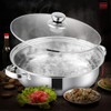 Steamer Pot for Cooking 11 inch Stainless Steel, 3-tier Multipurpose