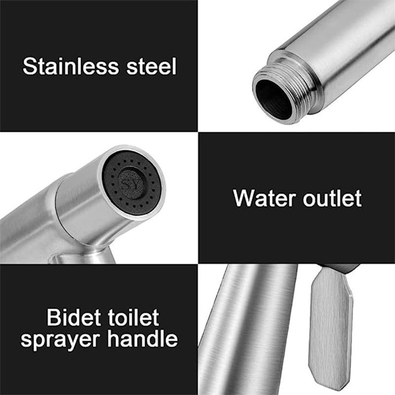 CHENGZI Stainless Steel Toilet Flusher Gun High Booster