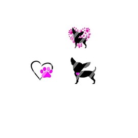 32 I Love My Chihuahua Nail Decals