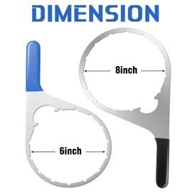 Lothee 2 Pack 6 Inch & 8 Inch Colar/vent Cap Fuel Filter Wrench Set for 380 134 382 & 482 483 782 Compatible with Cummins, Navistar Engines Diesel