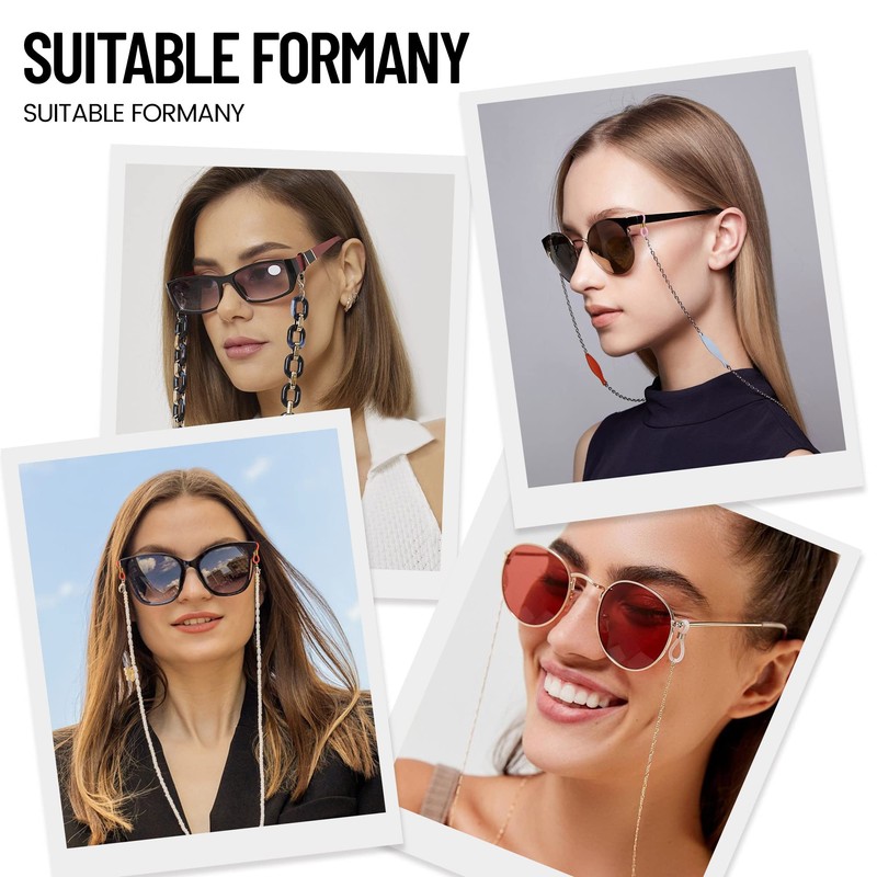 SIGZKK 60 Pcs Eyeglass Chain Ends Loop Holder Silicone Eyeglass