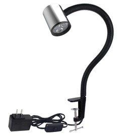 Led C Clamp Work Light IP65 Water Proof Flexible Gooseneck lamp 900 Lumens 120 Volt for Machine Lathe Milling Drill Press Industrial Lighting