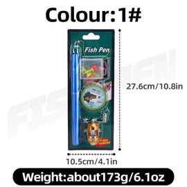 Portable Fishing Rod & Reel Set, 1 Set Mini Fishing Rod & Reel Set, Sunken Rod, Fishing Accessories for Outdoor Fishing, Fishing Supplies - Color: 1#, Size: one-size