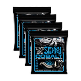 4 PACK Ernie Ball Cobalt P02725 Extra Slinky Electric Guitar Strings