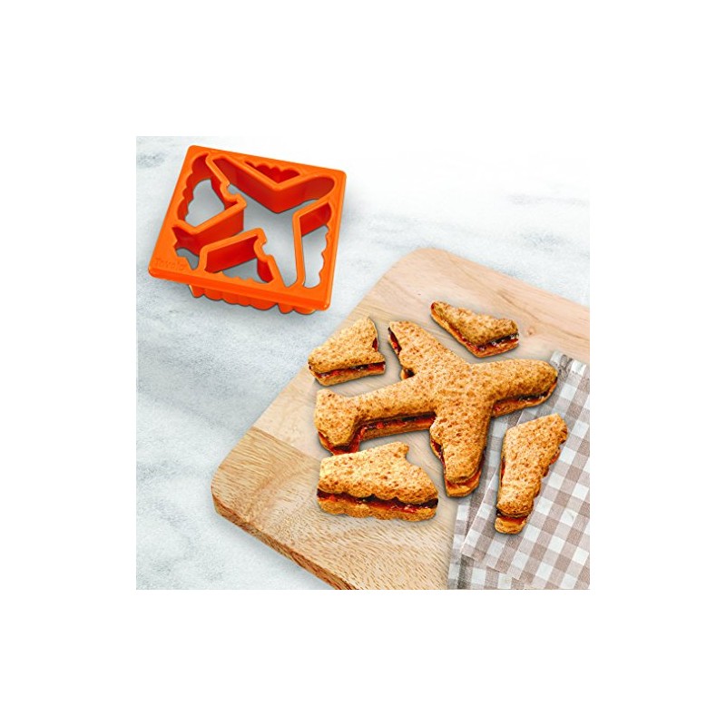 Tovolo Plane & Clouds Sandwich Shaper, Kid-Friendly, Dishwasher Safe