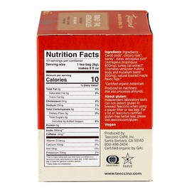 Teeccino Turkey Tail Astragalus - Toasted Maple - Caffeine Free Mushroom Adaptogenic Herbal Tea, 3x More Herbs than Regular Tea Bags, Lightly Sweet from Dates & Figs, Chicory Prebiotic - 10 Tea Bags