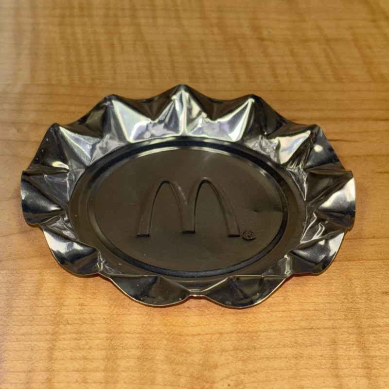 McDonald's Vintage McDonald's "Un-Used" Aluminum Tin Ashtray 1980’s 4” Diameter