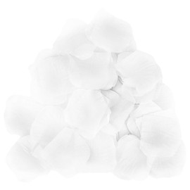 JHFGJGH 1000 Pcs Exquisite White Rose Petals, Emulation Silk Rose Petals, Artificial Flower Petals for Romantic Nights, Weddings, Events, and Valentine's Day Deco (White)