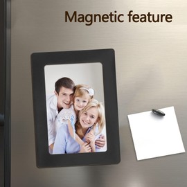 FYY Picture Frame 3.5x5, 5 Pack Magnetic Photo Frames for Refrigerator, Magnetic Picture Frames suitable for Fridge, Dishwasher, Locker and Office Cabinet, Horizontally or Vertically