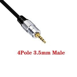 3.5mm Stereo Jack Headphone Y Splitter Cable,4Poles 3.5mm Male To 2 Female 1 in 2 Out Adapter Connectors for Connecting External Speakers or Use Both Output for Phone,Tablets, MP3/4,Laptop,PC(0.5m)