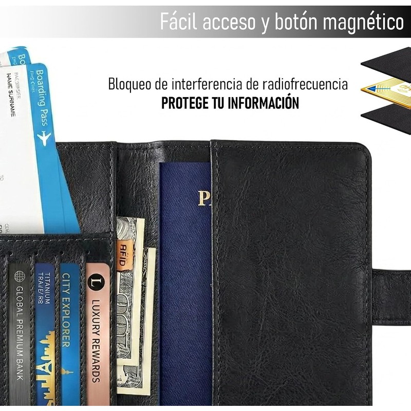 Timotech Porta Pasaporte y Visa con Protección RFID, Funda para