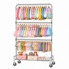 Heavy Duty Kids Clothing Rack Rolling Large Storage Capacity Dress