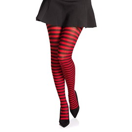 Romartex Colourful tights with stripes, red