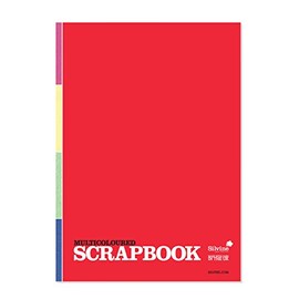 Silvine Perfect Bound Multicloured Scrapbook. 80 Assorted Colour Pages of 100gsm Bright Paper (335 x 230mm)