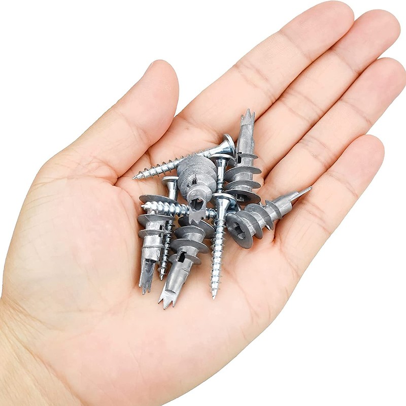 40 Pieces Zinc Drywall Anchor 20 Set Self Drilling Metal